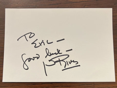 Joan Rivers Comedian Comic Tonight Show Autograph Signature Signed Card Cover