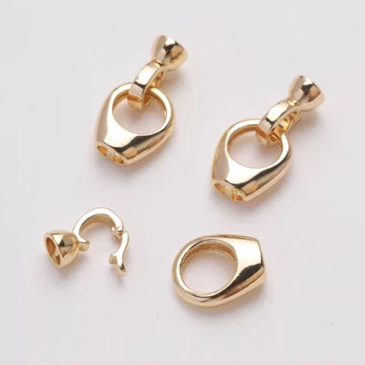 6pcs Gold Round Toggle Clasp,Circle Bracelet Necklace End Connector Clasp - Image 1 of 4