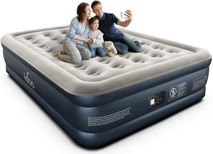 Queen Size Air Mattress, Inflatable Airbed with Built-In Pump, 3 Mins Quick Self - Picture 1 of 12