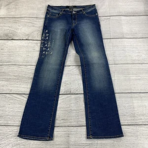 Lot 29 Looney Tunes Women Size 9 Embroidered Denim Jeans / Pants Stretch - NEW - Picture 1 of 14