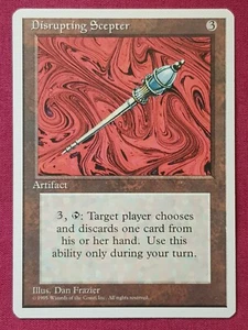 Magic The Gathering 4TH EDITION DISRUPTING SCEPTER artifact card MTG - Picture 1 of 2