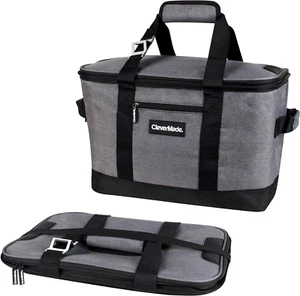 Collapsible Cooler Bag, 50 Can Beach & Travel Car Cooler, Folding Soft Cooler, S - Picture 1 of 8