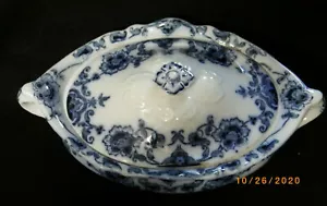 Flow blau bedeckt Gemüse Servierschale PERSIAN von Hollinshead & Kirkham - Bild 1 von 9