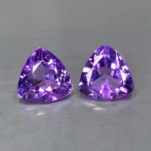 5,99 kt (2 Stück) Trillionenschliff _ schöner natürlicher lila Amethyst _ Brasilien - Bild 1 von 1