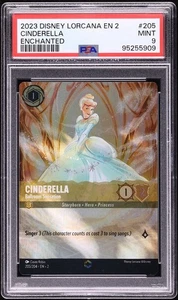 2023 Disney Lorcana Enchanted #205 Cinderella - Ballroom Sensation PSA 9 - Bild 1 von 2