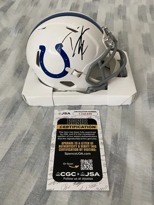 Pat McAfee Signed Official Indianapolis Colts Mini Helmet Autographed JSA COA - Image 1 of 4
