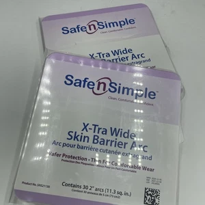 2 Pkgs Safe n Simple X-Tra Wide Skin Barrier Arcs SNS21130 Ostomy, Total 60 Arcs - Picture 1 of 5