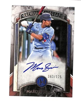 2022 TOPPS MUSEUM COLLECTION BASEBALL AAMSE MARCUS SEMIEN AUTOGRAPH 63/125 - Image 1 of 2