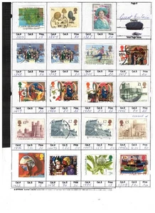 GREAT BRITAIN CLEAR RCP* 5 PAGES near 100 STAMPS** cat $50.+ USED LOT 303-59-G11 - Picture 1 of 5