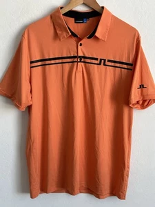 J Lindberg Shirt Men’s Orange 2XL Short Sleeve Polo Pull Over Golf Active Wear - Picture 1 of 7
