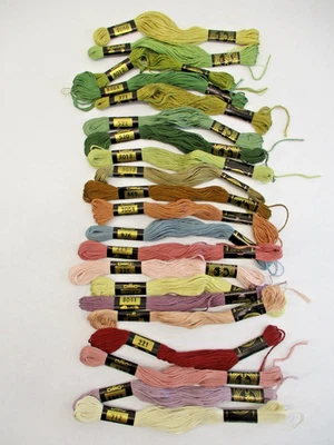 Lot (21) DMC Mouline Special Embroidery Thread 8m Old Label No Duplicates FRANCE - Image 1 of 4