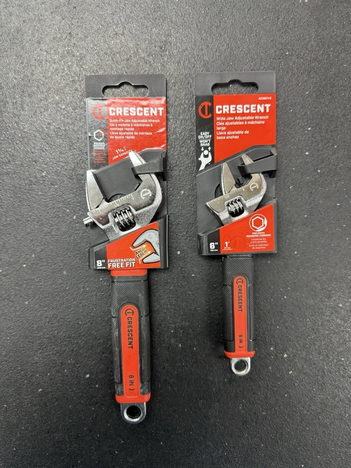 Llaves de ajuste rápido ajustables Crescent 8 y 6" (LOTE DE 2) NUEVAS + ENVÍO GRATUITO Foto 1 de 1