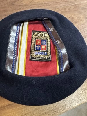 1960’ Vintage IBARROA  Basque 100% Wool BERET HAT MADE IN FRANCE Size 56 Cm US 7 - Image 1 of 4