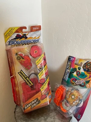 BEYWARRIORS Beyraiderz (2013) SAMURAI IFRIT and Beyblade Burst Both New in pkg - Image 1 of 3