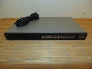 Cisco SG200-26FP 24 Gig Bit + 2x Combo Port Switch 24 PoE port 180W power budget - Bild 1 von 1