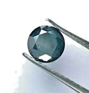 Natural real diamond 0.67tcw grayish blue color round brilliant cut for gift - Picture 1 of 14