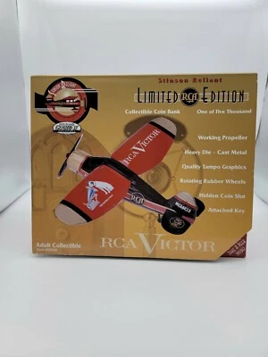GEARBOX STINSON RELIANT RCA VICTOR COIN BANK LMT. ED. DIE-CAST METAL NIB - Image 1 of 4