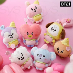 BTS BT21 Artículos Oficiales LLAVERO DE PELUCHE BABY SPRING FAIRY + Número de Seguimiento - Imagen 1 de 5
