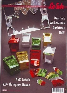 * 8 Stk. Le Suh Laternenboxen Geschenkverpackung Weihnachten Hologramm Sterne  - Bild 1 von 2