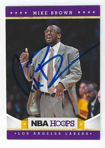 MIKE BROWN LOS ANGELES LAKERS SIGNED CARD SACRAMENTO KINGS CLEVELAND CAVALIERS - Picture 1 of 1