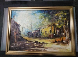 OLEO PAISAJE PINTADO POR ALONSO ENMARCADO EN MADERA 58X42cms - Imagen 1 de 1