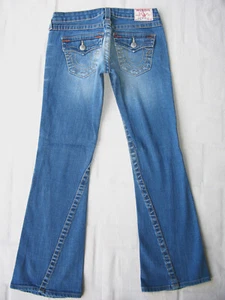 Jean True Religion Joey corte bajo para mujer talla 26 azul desgastado + elástico L29,5 - Imagen 1 de 11