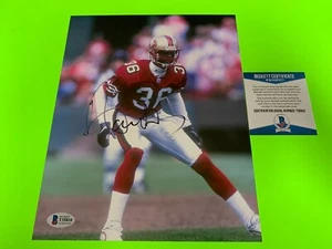 Foto firmada de Beckett Merton Hanks 49ers automática 8x10 BAJO CERTIFICADO DE AUTENTICIDAD - Imagen 1 de 2