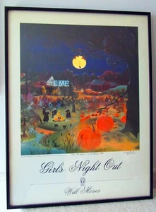 WILL MOSES POSTER HALLOWEEN "Girls Night Out"~SGND~ISCRIZIONE~INCORNICIATO~EX COND - Foto 1 di 12