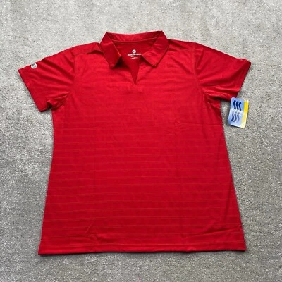 Holloway Women's Collared Team Polo Shirt Size Large Red Short Sleeve - Image 1 of 4