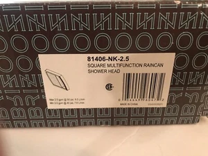 Brizo 81406-NK-2.5GPM Square Multifunction Raincan Shower Head New in Box Kintsu - Picture 1 of 4