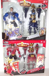 POWER RANGERS 12" gekämpfter Shogun ROT BLAU Wasser Samurai Rüstungsfigur VERSIEGELT - Bild 1 von 7
