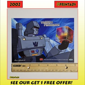🤖 2002 Megatron Large Transformers Animation Art Cel Card! 🔥 - Picture 1 of 1