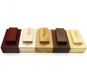 High quality Free Personalize Custom Logo Wood USB 3.0 2.0 Flash Pen Drive Box - Picture 1 of 11