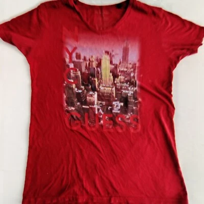 Guess Kids New York City Red Short Sleeve T-Shirt Kids Size 16 - Image 1 of 4