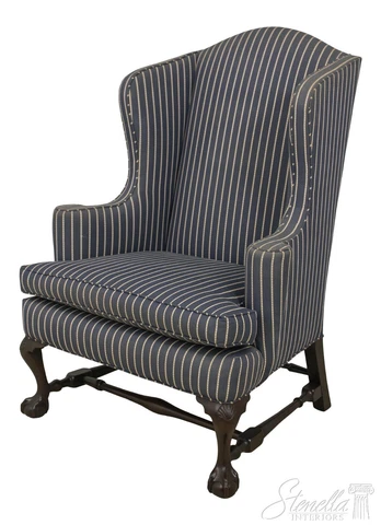 59233EC: KITTINGER Historic Newport H-9 Clawfoot Wing Back Chair Cover