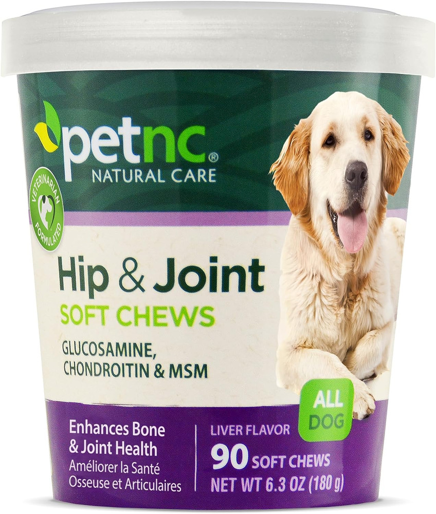 Petnc Natural Care Hip and Joint Soft Chews for Dogs, 90 Count,Liver,0.03 Pounds