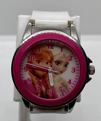 ACCUTIME DISNEY Anna Elsa Frozen LCD Watch Teens/Kids White Silicone FZN3550 - Image 1 of 4