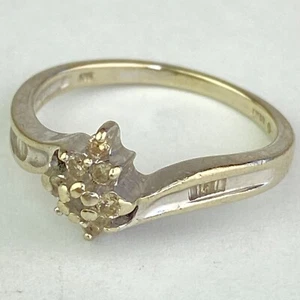 10k White Gold & Diamond Cluster Ring - Size 7 / 2.60g / Signed JWBR - Picture 1 of 15