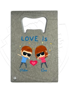 Love is ___ Couple Valentines Day Bottle Opener - Picture 1 of 1