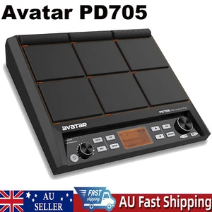 Percussion Pad 9-Trigger Sample Multipad Tabletop Electric Drum with USB MIDI - Picture 1 of 7