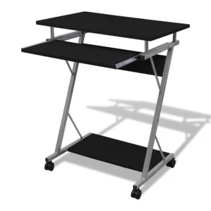Computertisch Computerwagen PC Tisch Bürotisch Laptop Rollen schwarz - Bild 1 von 5