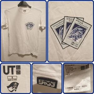 Uniqlo x Yu gi oh Blue Eyes White Dragon Card Tee T-shirt Japan Exclusive Small - Picture 1 of 8