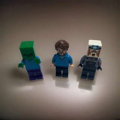 LEGO 21272 / 21273 A Minecraft Película Steve Minifigura (Jack Black) Zombie Lote 3 Foto 1 de 4