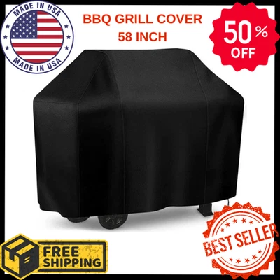 BBQ Gas Grill Cover Barbecue Waterproof Outdoor Heavy Duty UV Protection 57 Inch - Image 1 of 4