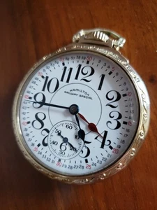HAMILTON 992B RAILWAY SPECIAL 2 TIME ZONE HANDS SIGN GF CASE WELL SERVCIED 1940 - Picture 1 of 15