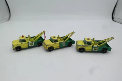 3 Vintage MATCHBOX Lesney Dodge BP Wrecker No. 13 Loose USED Tow Truck England - Image 1 of 4