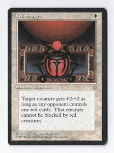 Red Scarab Ice Age MTG Vintage Magic the Gathering Card LP/NM - Picture 1 of 2