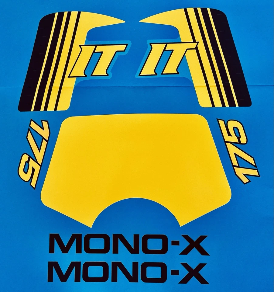 1982Yamaha IT 175 fuel tank laminated decals SET, OEM SPECS, NOS STYLE - Image 1 of 1