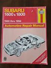 1980-1994 Subaru 1600 & 1800 Haynes Repair Service Shop Manual Sedan Brat Loyale