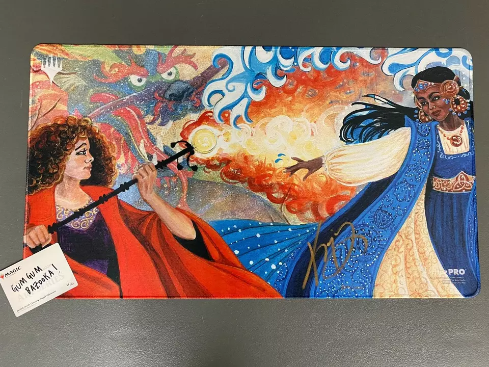 Pryoblast vs Hydroblast Playmat Mtg - Signed by Artist - NEW stitched edges - Image 1 of 1